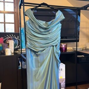 Jeannette Russell Mother of the bride or groom floor length silk dress